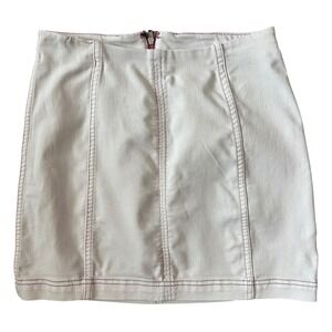 Free People Mini Skirt White‎ Size 6